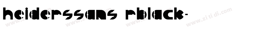 HeidersSans RBlack字体转换